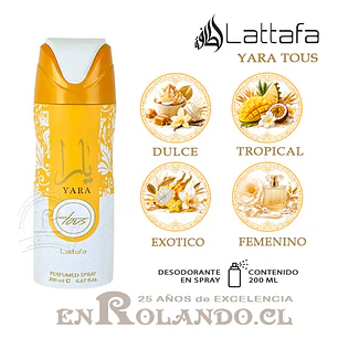 Lattafa Yara Tous Desodorante 200 ml ($3.490 x Mayor)