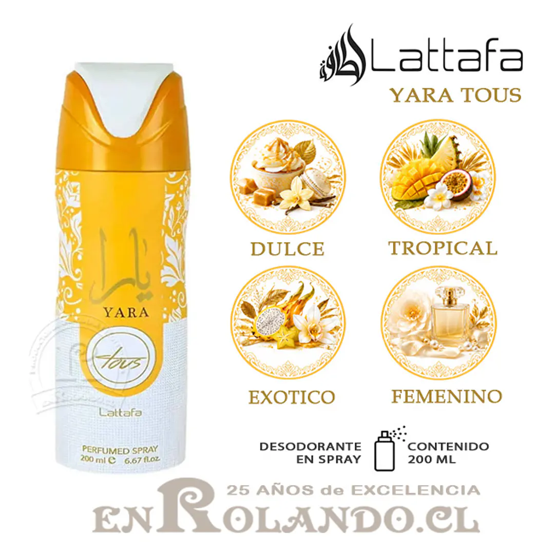 Lattafa Yara Tous Desodorante 200 ml ($3.490 x Mayor) 1