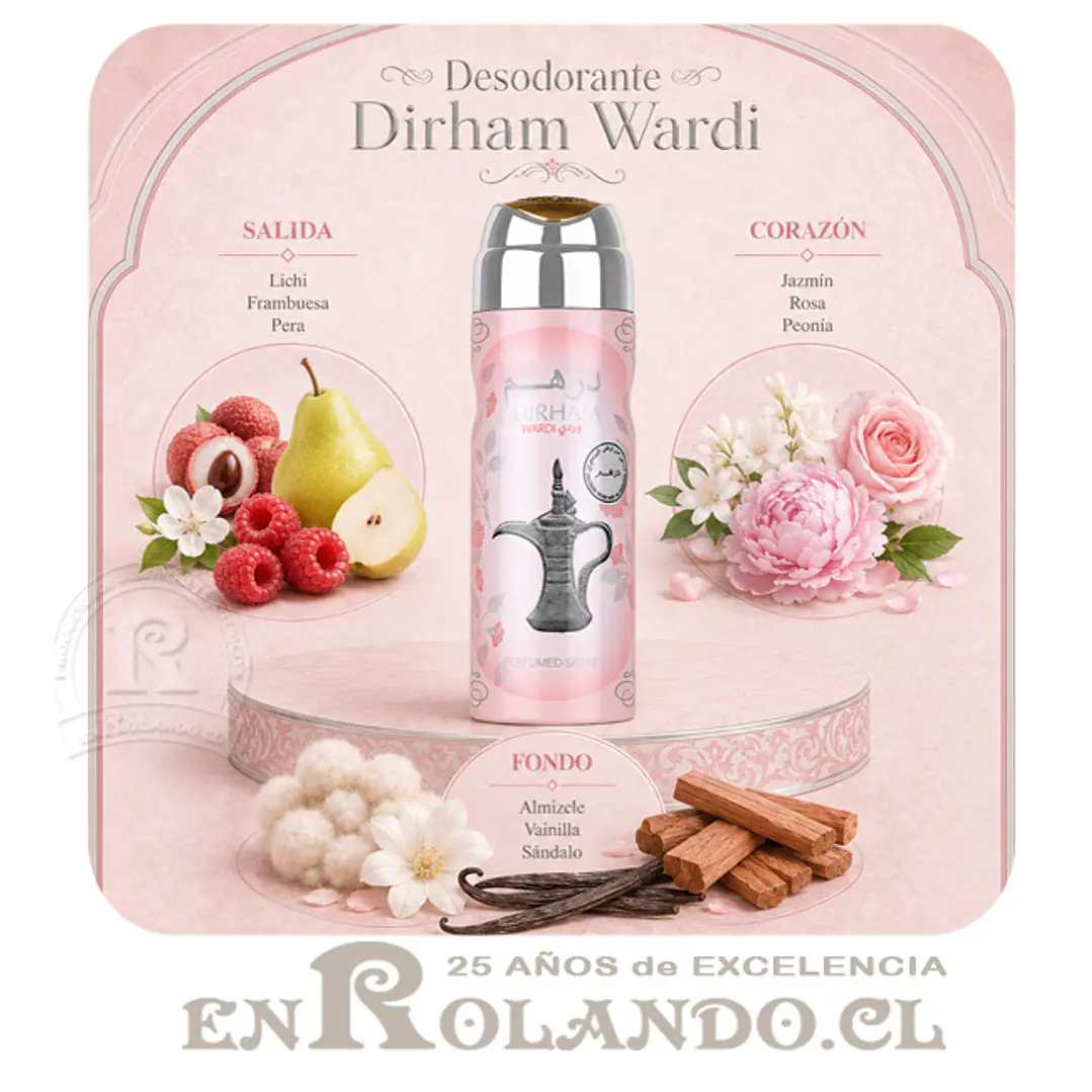 Lattafa Dirham Wardi Desodorante 200 ml ($3.490 x Mayor)  2