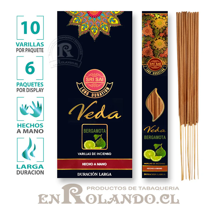 Incienso Premium Sri Sai Veda Bergamota 1