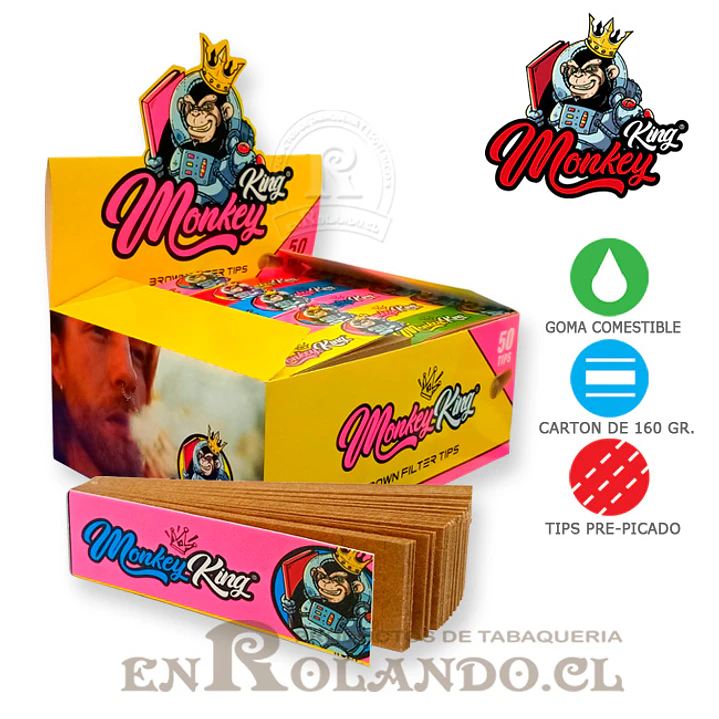 Boquillas (Tips) Monkey King Brown - Display 50 Uds 1
