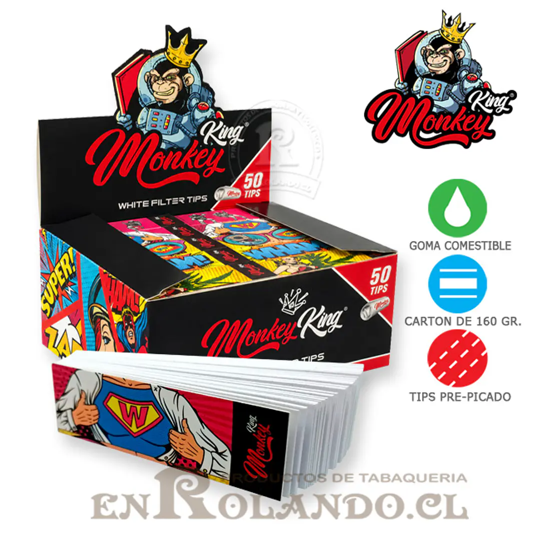 Boquillas (Tips) Monkey King White - Display 50 Uds 1