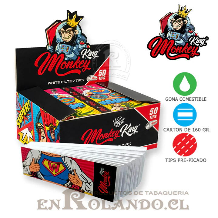 Boquillas (Tips) Monkey King White - Display 50 Uds 1