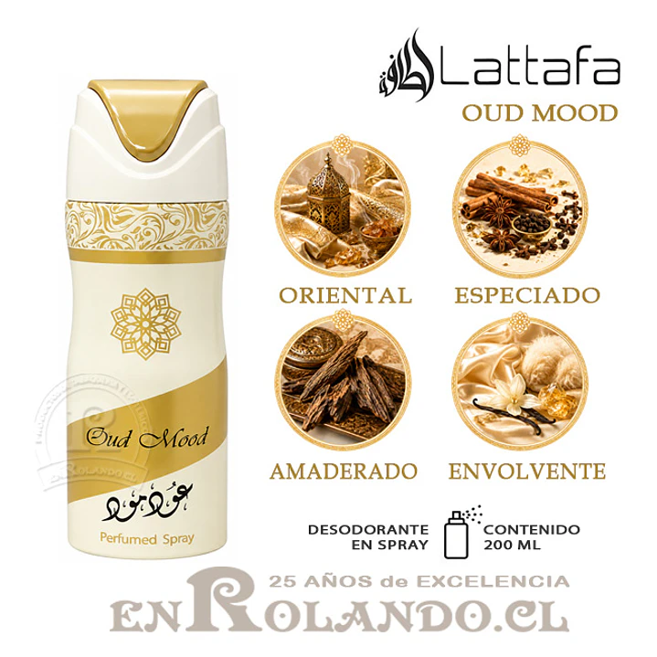Lattafa Oud Mood Desodorante 200 ml ($3.490 x Mayor)  1