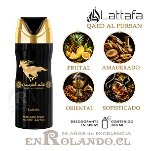 Lattafa Qaed Al Fursan Desodorante 200 ml ($3.490 x Mayor) 