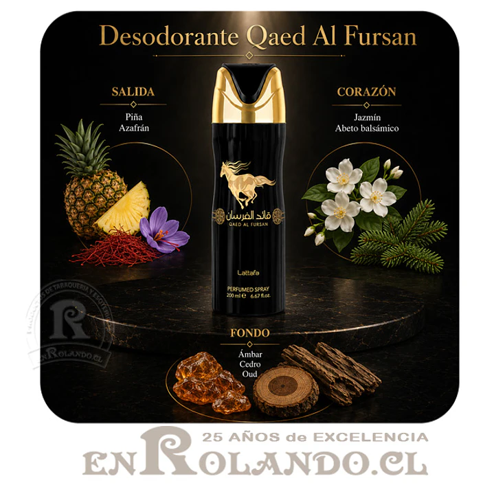 Lattafa Qaed Al Fursan Desodorante 200 ml ($3.490 x Mayor)  2