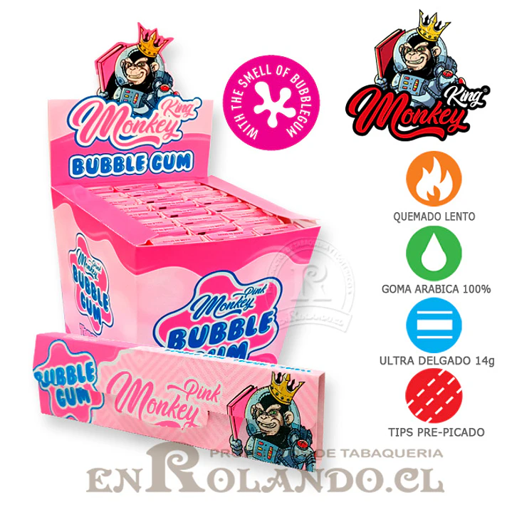 Combipack Monkey King Bubble Gum Pink - King Size - Display 1