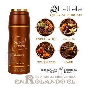 Lattafa Khamrah Qahwa Desodorante 200 ml ($3.490 x Mayor)