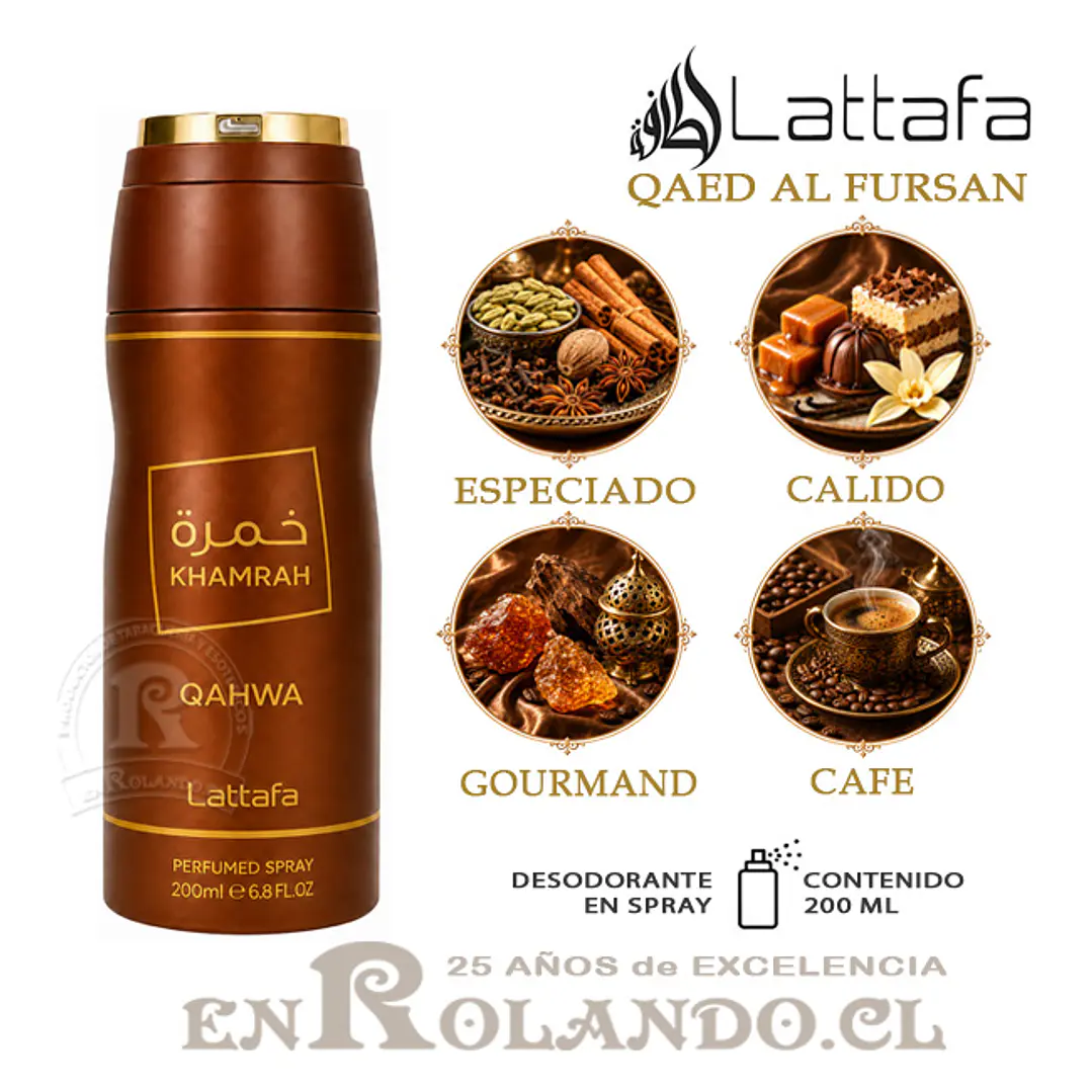 Lattafa Khamrah Qahwa Desodorante 200 ml ($3.490 x Mayor) 1