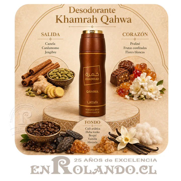 Lattafa Khamrah Qahwa Desodorante 200 ml ($3.490 x Mayor) 2