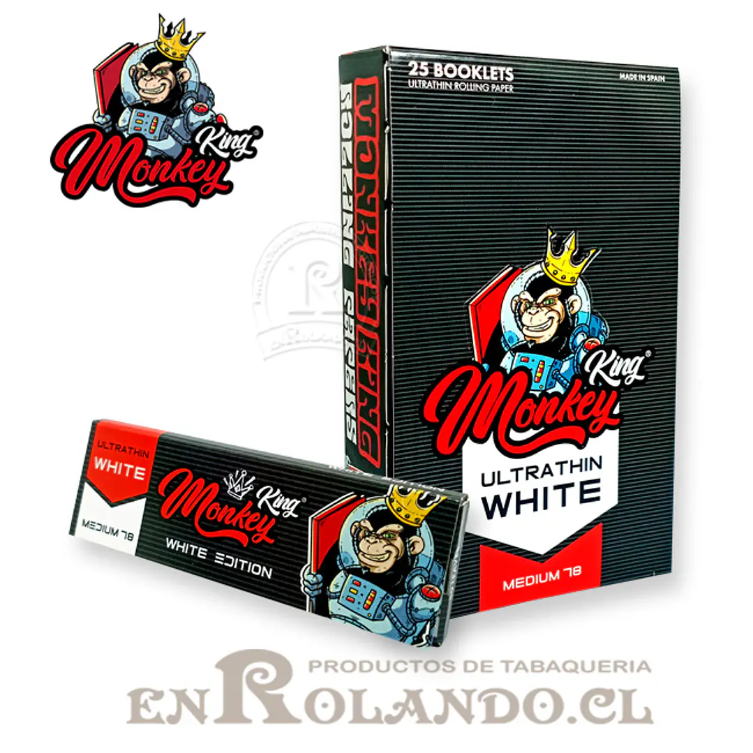 Papelillos Monkey King White 1 1/4 - Display 4