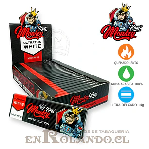 Papelillos Monkey King Ultrathin White 1 1/4 - Display