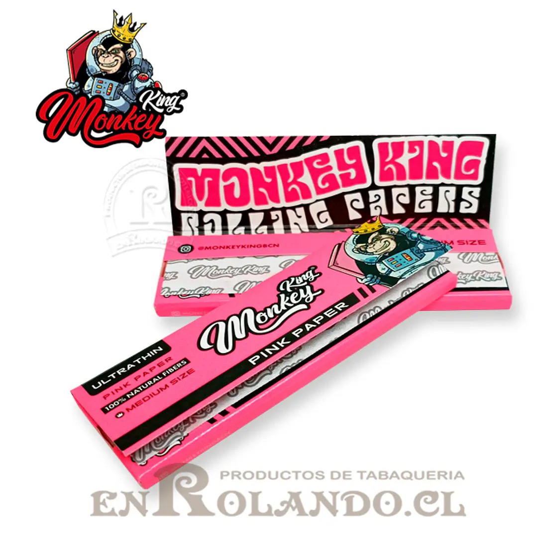 Papelillos Monkey King Ultrathin Pink 1 1/4 - Display 3