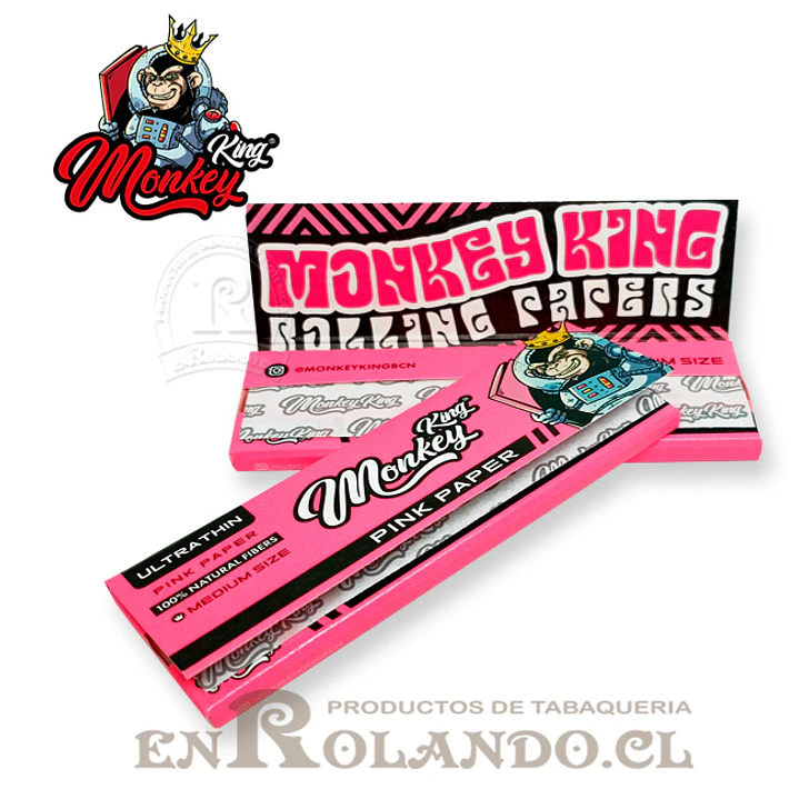 Papelillos Monkey King Ultrathin Pink 1 1/4 - Display 3