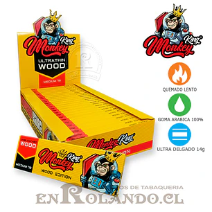 Papelillos Monkey King Ultrathin Wood 1 1/4 - Display