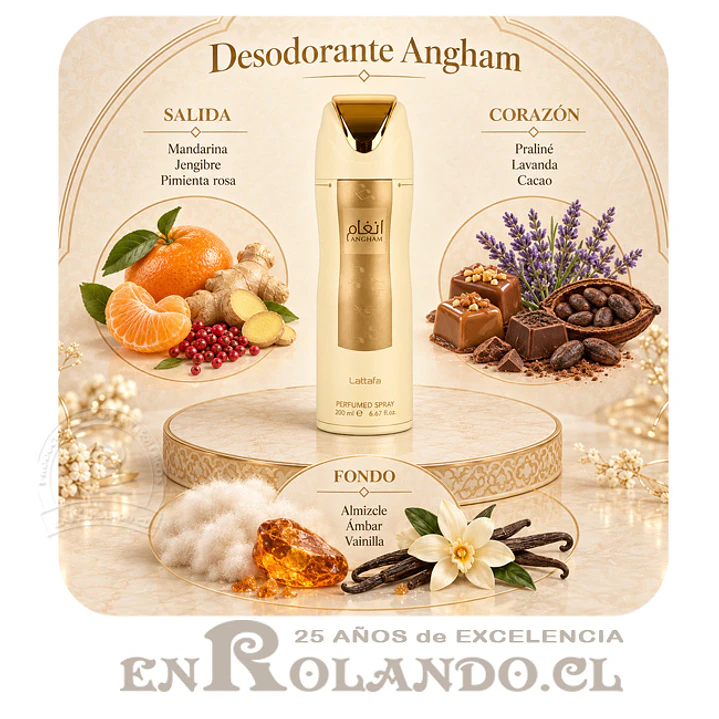 Lattafa Angham Desodorante 200 ml ($3.490 x Mayor)  2