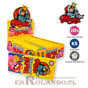 Papelillos Monkey King Celulosa King Size - Display 