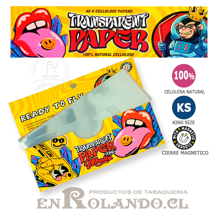 Papelillos Monkey King Celulosa King Size - Display  2