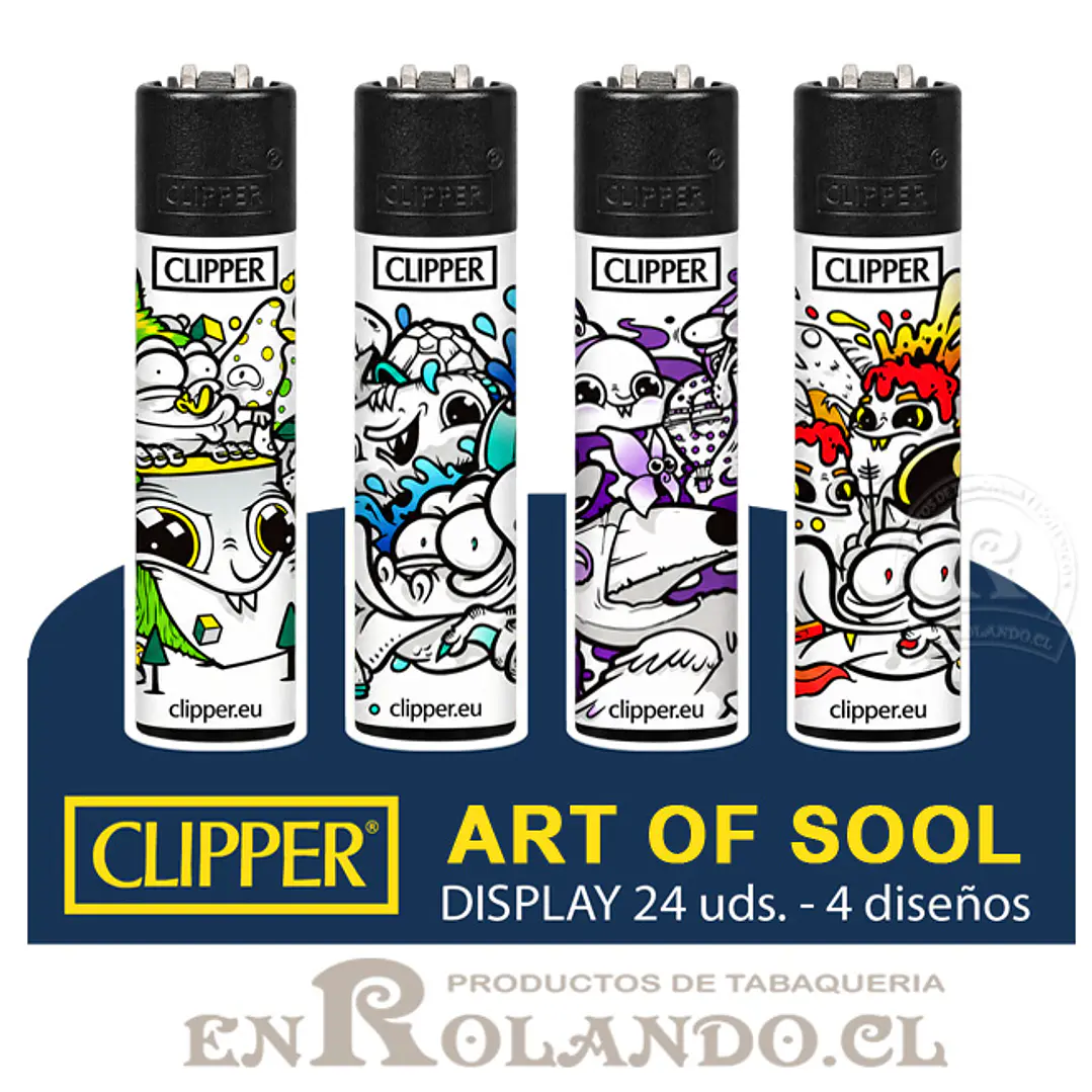Encendedor Clipper Colección Art of Sool - 24 Uds. Display 1