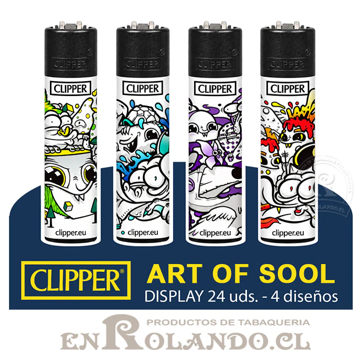 Encendedor Clipper Colección Art of Sool - 24 Uds. Display 1