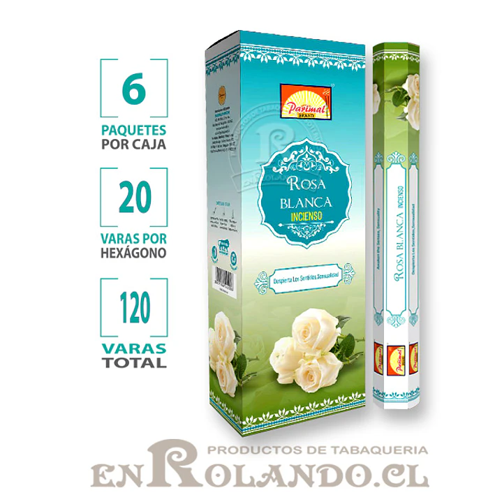 Incienso Parimal Rosa Blanca - 120 varas 1