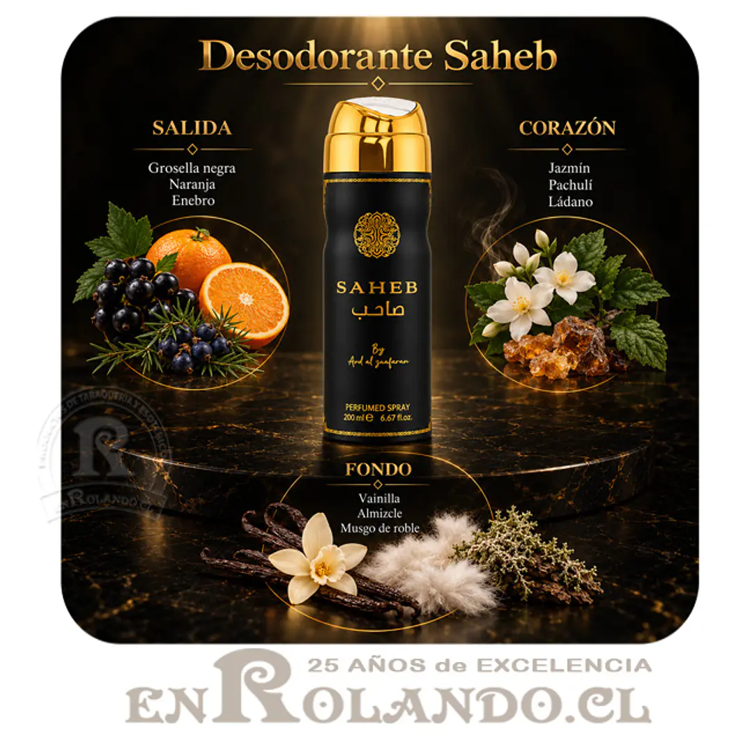 Ard Al Zaafaran Saheb Desodorante 200 ml ($3.490 x Mayor)  2