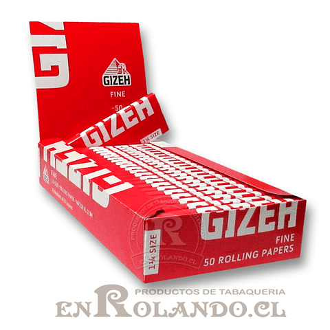 Papelillos Gizeh Rojo (Fine) 1 1/4 - Display