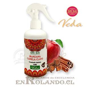 Sri Sai Aromatizador Manzana Canela Clavo 300 ml ($2.990 x Mayor)