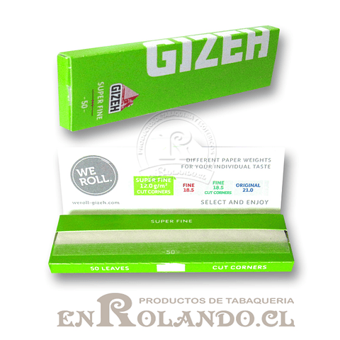 Papelillos Gizeh Verde (Super Fine) # 1 - Display