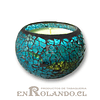 Vela Aromática Vainilla, Posillo Mosaico ($2.990 x Mayor)