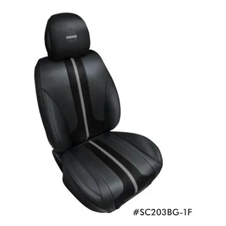 Funda Asiento Momo Premium Butacas Delanteras Cuero SC201GR-2F 1