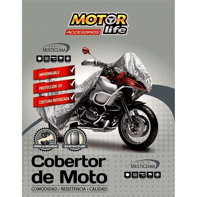 Carpa Cobertor Moto Impermeable Talla Xl Motorlife