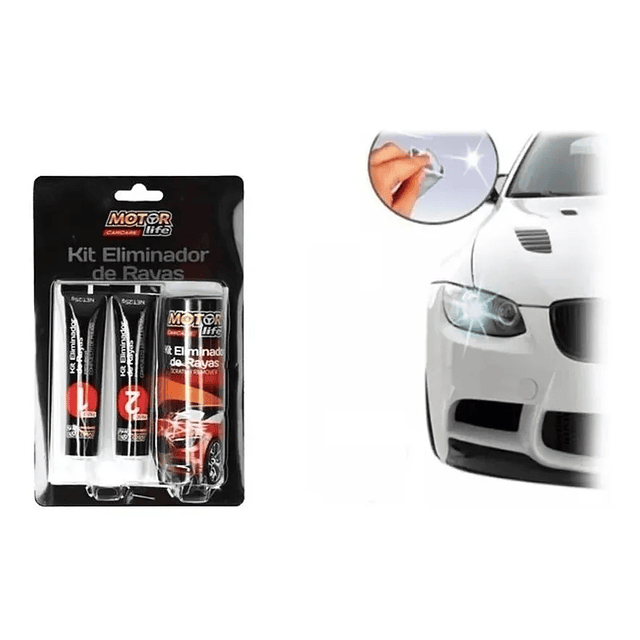 Kit Eliminador Rayones De Auto Superficiales Motorlife
