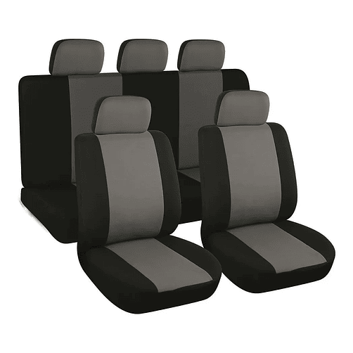 Funda Cubreasiento Universal Negro Gris 1