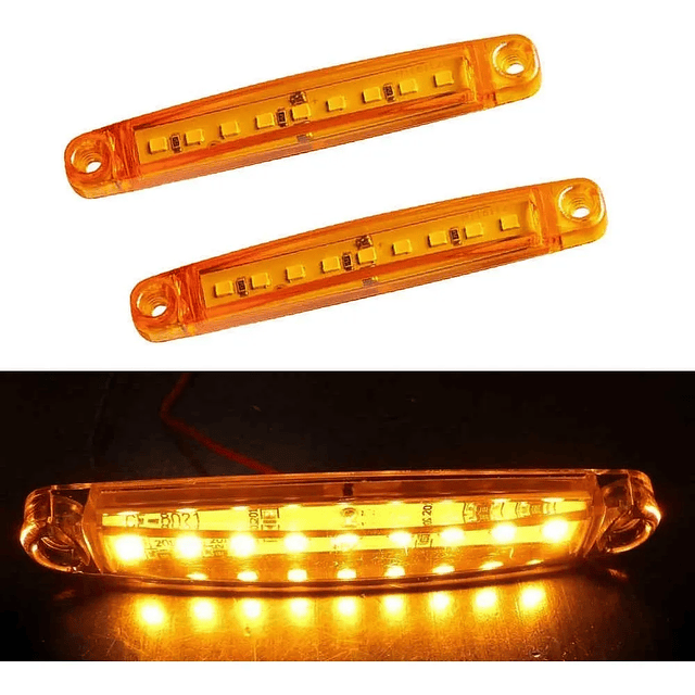 Foco Lateral Indicador Posicion 6 Led Ambar Bi-volts Rampla