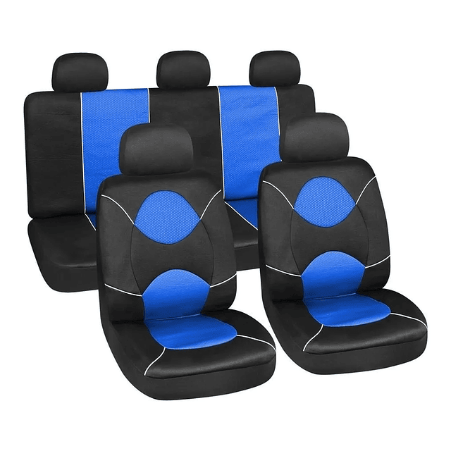 Funda Cubreasiento Universal Azul Con Negro Motorlife