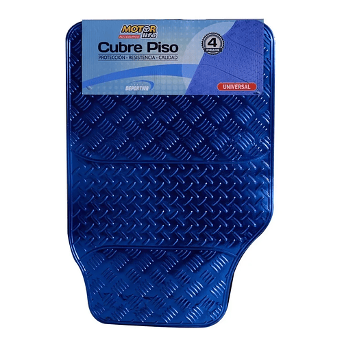 Set Juego X4 Cubre Pisos Auto Sport Color Azul Motorlife 1