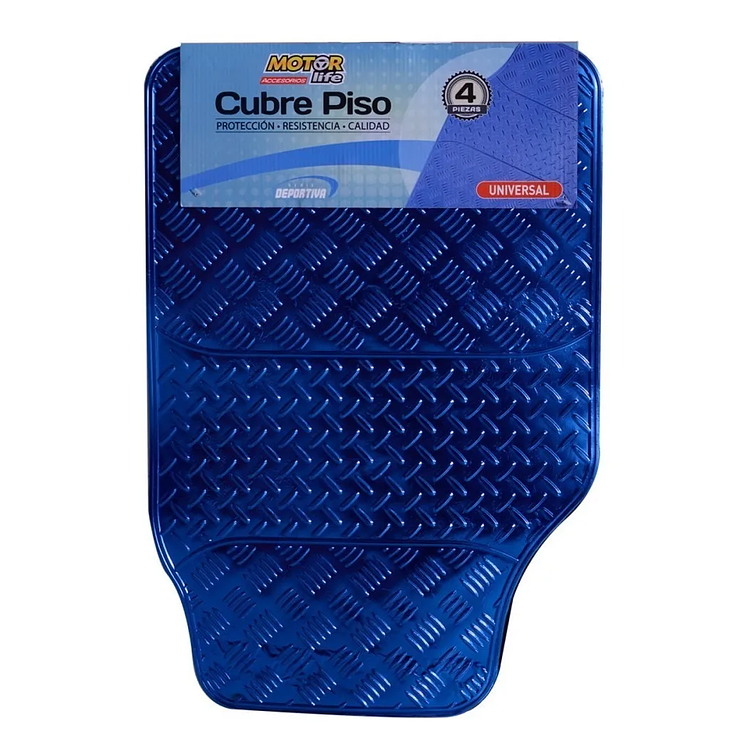 Set Juego X4 Cubre Pisos Auto Sport Color Azul Motorlife 1