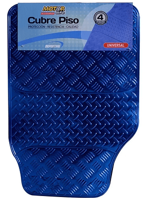 Set Juego X4 Cubre Pisos Auto Sport Color Azul Motorlife