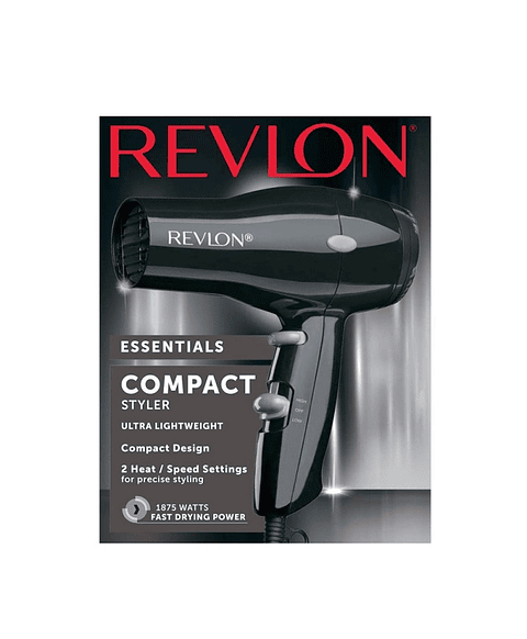 Secador De Pelo Compacto Iónico Negro Revlon