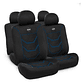Funda Asiento Momo Negro Con Lineas Azules tela elasticada  - Miniatura 1