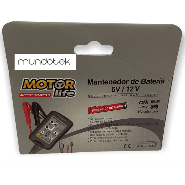 Cargador Mantenedor Bateria 6v-12v Motorlife