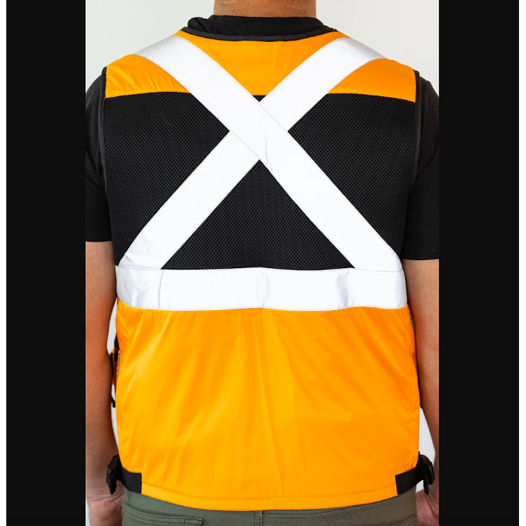 Chaleco Geólogo Minero Naranjo 360 Alta Visibilidad 3