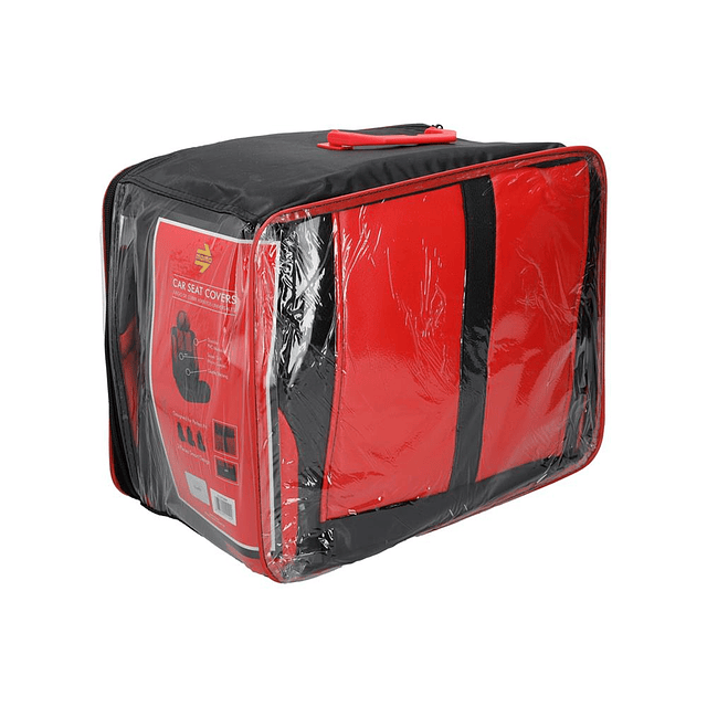 Funda Cubreasiento Momo Carbono Negro Con Rojo 10 Pcs