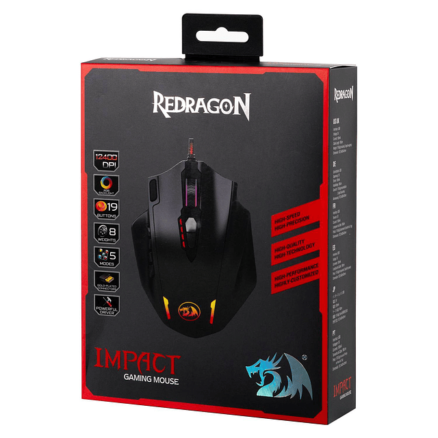 Mouse De Juego Redragon Impact M908 Rgb