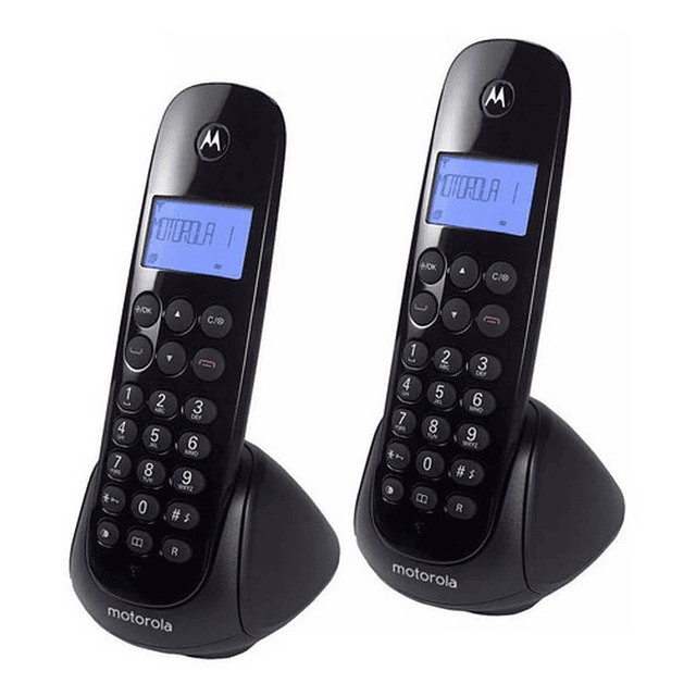 Teléfono Inalámbrico Motorola Duo M700-2 Negro Pack X 2