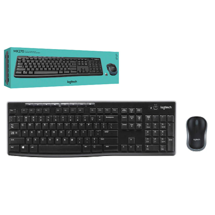 Combo Teclado Mouse Logitech Inalámbrico Mk270 Español 2