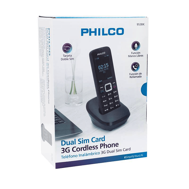 Teléfono Celular Inalámbrico Philco Dual Sim 3g Negro MOVIST