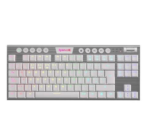 Teclado Gamer Inalámbrico Redragon K621w Horus Tkl, Sw Red