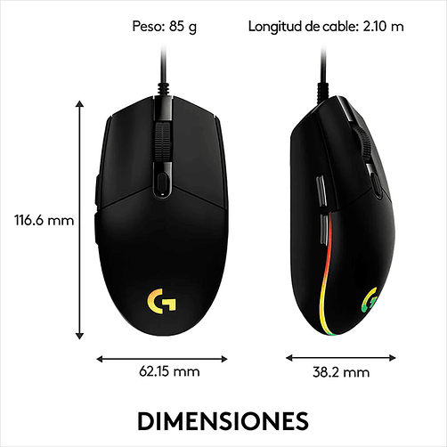 Mouse Gamer Logitech G203 Lightsync Rgb Black 5